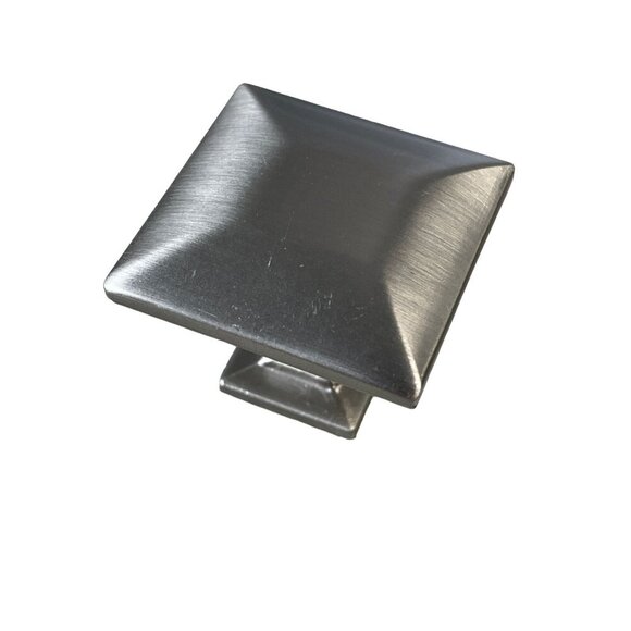 10 PK Brushed Nickel Square Cabinet Knob Modern Design Kitchen Bathroom - Picture 4 of 9